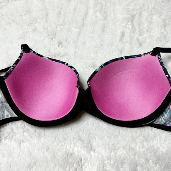 PINK VS Wear Everywhere Printed Push Up Bra Women’s 32C - Picture 4 of 10
